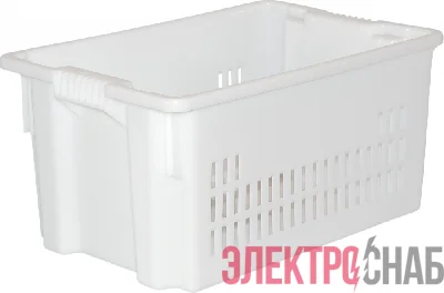 Ящик 600х400х300 мороз. дно сплошное, стенки перфорированные  натуральный 602 602