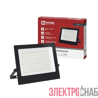 Прожектор светодиодный СДО-7 100Вт 4000К IP65 230В черн. IN HOME 4690612055152