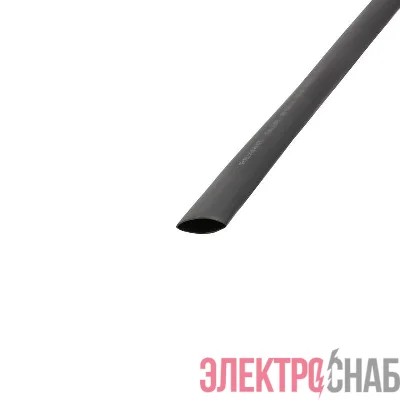 Трубка термоусадочная двустенная клеевая 12.7/6.35 (2:1) (уп.10шт) по 1м черн. Rexant 26-2105