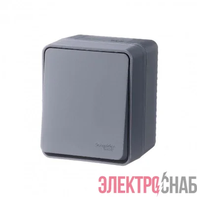 Выключатель 1-кл. ОП AtlasDesign Profi54 IP54 10AX антрацит SE ATN544011