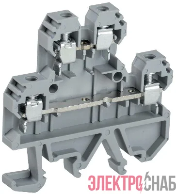 Клемма винтовая КВИ-4-2L двухуровневая 4кв.мм сер. IEK YZN30-004D-K03