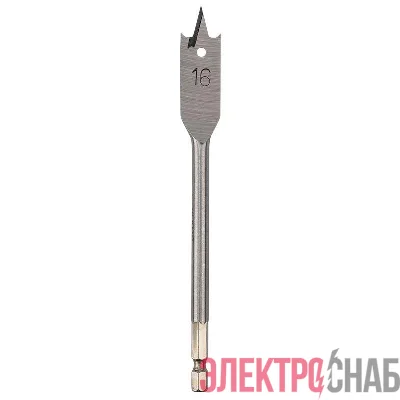 Сверло перовое по дереву 16мм (шестигранный хвостовик) Kranz KR-91-0665