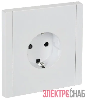 Розетка СП FORTE&PIANO FP213 16А с заземл. защ. шторки безвинт. крепл. бел. IEK FP-R14-16-1-K01