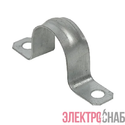 Скоба крепежная двухлапковая d25-26мм метал. (уп.10шт) PROxima EKF sm-2-25-26-r