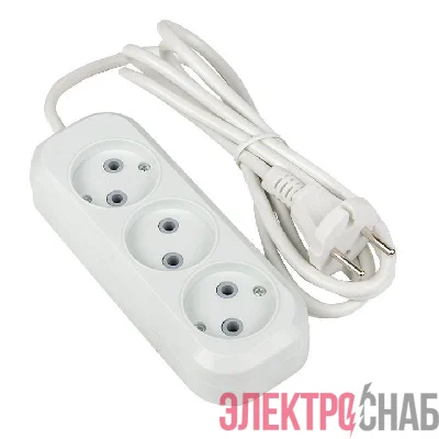 Удлинитель 3х2м без заземл. 10А IP20 Эксперт 2.2кВт ПВС 2х0.75 PROxima EKF UBA10-275-3-02