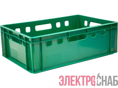 Ящик мясной 600х400х200 сплошной Е2 зеленый 207 207