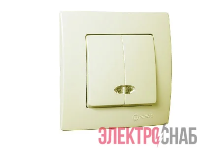 Выключатель 2-кл. Lillium с подсветкой Makel 32010023
