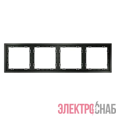 Рамка 4-м S70 пластик. титан Voltum VLS100406