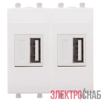 Устройство зарядное USB 2мод. 2.1А Avanti "Белое облако" DKC 4400542