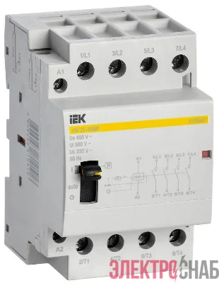 Контактор модульный КМ25-40МР AC с ручным управ. KARAT IEK MKK22-25-40