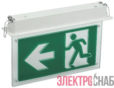 Светильник светодиодный ССА3001 3Вт 3ч эвакуационный встраив. двусторонний сменный IEK LSSA0-3001-3-20-K03