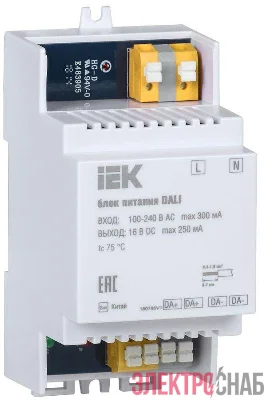 Блок питания DALI 250мА на DIN-рейку IEK LPS15-01-0300