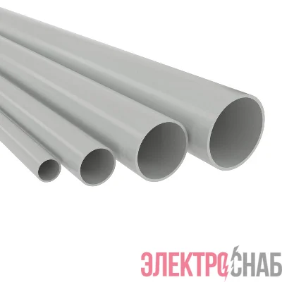 Труба гладкая ПВХ жесткая тяжелая d20мм сер. (дл.3м) DKC 63520