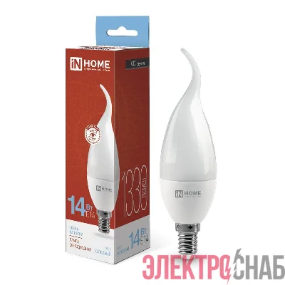 Лампа светодиодная LED-СВЕЧА НА ВЕТРУ-VC 14Вт 230В E14 6500К 1330лм IN HOME 4690612054384