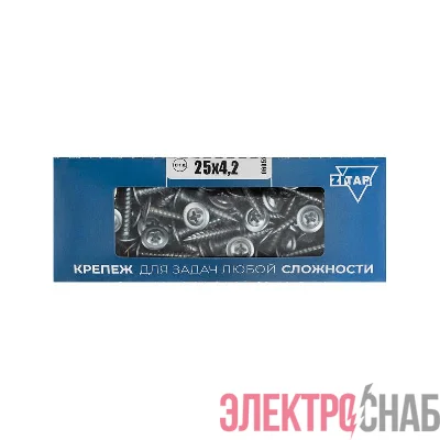 Саморез для тонкого метал. листа 4.2х25 (коробка) (уп.200шт) Tech-Krep PRO/Zitar 102141