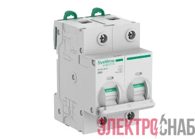 Выключатель автоматический 2п D 80А 10кА Systeme9 400В 27мм SE S9H33280