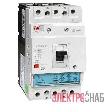 Выключатель автоматический 3п 100А 50кА AV POWER-1/3 ETU2.0 AVERES EKF mccb-13-100-2.0-av