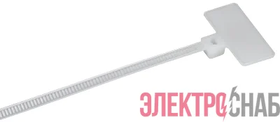 Хомут 2.5х100мм P6.6 маркерный бел. (уп.100шт) IEK UHH14-D025-100-100-K01