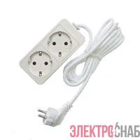 Удлинитель 2х10м с заземл. 10А IP20 2.2кВт ПВС Союз 481S-9210