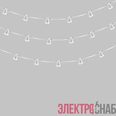 Гирлянда "Белт Лайт" 2жил. 50м шаг 20см 250 патронов E27 IP65 бел. круглый провод Neon-Night 331-244
