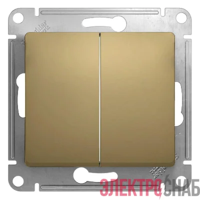 Выключатель 2-кл. СП Glossa 10А IP20 (сх. 5) 10AX механизм титан SE GSL000451