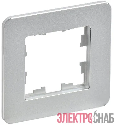 Рамка 1-м BRITE РУ-1-1-Бр метал. алюм. RE IEK BR-M12-M-01-K47