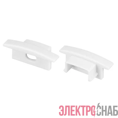 Заглушка LINE-2308-F с отверстием WHITE пластик (комплект) Arlight 044238