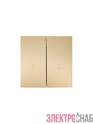 Выключатель проходной 2-кл. СП ZIMA IP20 10А безвинт. зажим зол. LEZARD 704-3688-106QC