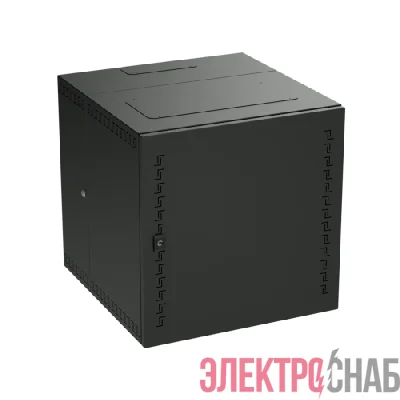 Шкаф телекоммуникационный навесной 12U (600х600х650) передняя дверь сплошная RAL9005 DKC R5STI1265MTB