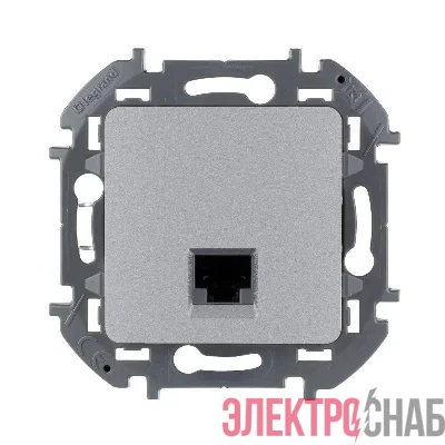 Розетка компьютерная Inspiria RJ45 кат.5E UTP алюм. Leg 673827