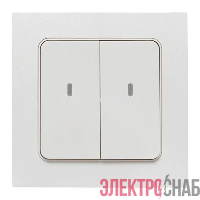Выключатель 2-кл. Стокгольм Умный беспроводной бел. Zigbee Сonnect EKF RCV-ST2-WS-ZB
