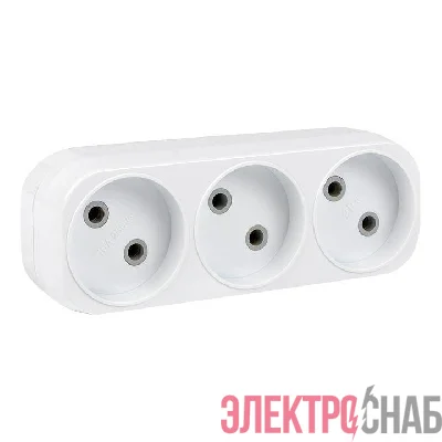 Разветвитель 3-м без заземл. 6А IP20 250В плоск. PROxima EKF ARP6-3