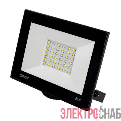 Прожектор светодиодный СДО-20 50Вт 6500К IP65 230В BL ДО прозр. закален. стекло ФАZА 5047303
