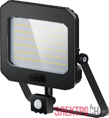 Прожектор светодиодный 95 202 NFL-05-100-4K-BL-D110-SNR-LED 100Вт 4000К IP65 12500лм черн. с ИК датчиком движения NAVIGATOR 95202