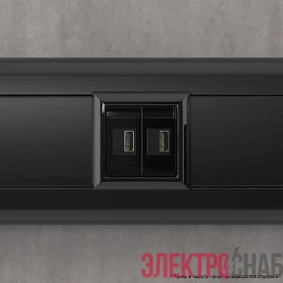 Устройство зарядное USB 2мод. 2.1А Avanti "Черный квадрат" DKC 4402542