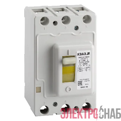 Выключатель автоматический 3п 100А 1000Im 30кА ВА57-35-340010 УХЛ3 690В AC КЭАЗ 108566