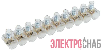 Зажим винтовой концевой изолированный КЗВИ 16кв.мм (10х1) IEK UZVK-16-10
