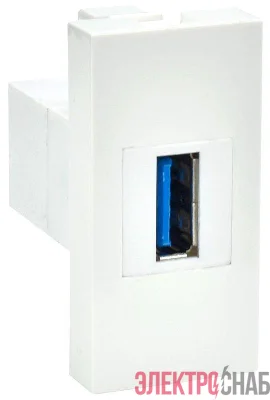 Розетка 1мод. USB A 3.0 РКЮ-10-00-П бел. PRIMER IEK PR-KK40D-RU-0-1-A3-K01