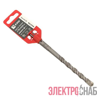 Бур по бетону SDS-plus 10х160мм 2 резца 4S спираль Master EKF db-10-160-2x4