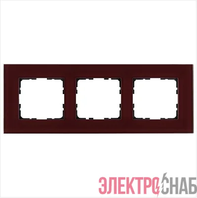 Рамка 3-м G-Glass стекло гранат. JasmartG1003GH