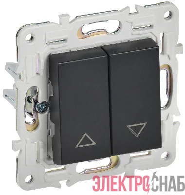 Выключатель жалюзи SKANDY 10А SK-V12Bl черн. IEK SK-V15-0-10-K02