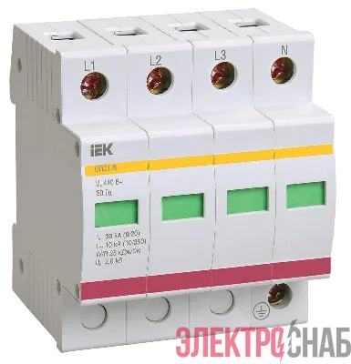 Ограничитель перенапряжения ОПС1-C 4P ИЭК MOP20-4-C