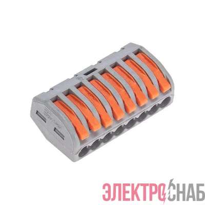 Клемма универсальная СМК 222-418 8-проводная сер. 0.08-2.5/4кв.мм Rexant 07-5258-4