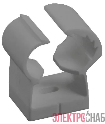 Клипса с фиксатором для глад. труб 26-32мм сер. (уп.18шт) IEK CTA00D-FL-026-K41