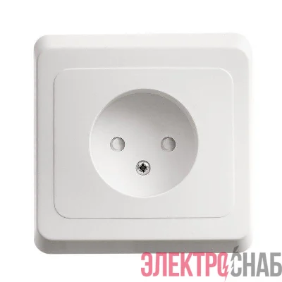 Розетка 1-м СП Этюд 16А IP20 250В без заземл. защ. шторки бел. SE PC16-002B
