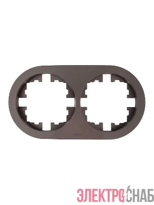 Рамка 2-м OSEN горизонт. круглая шоколад LEZARD 744-7300-147