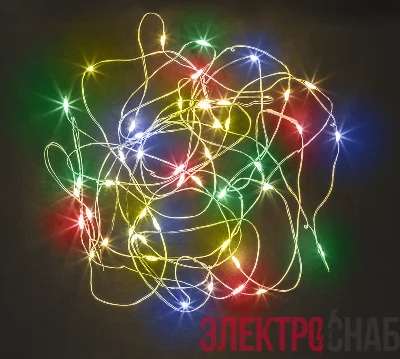 Гирлянда светодиодная 80 709 NGF-SM01-10RGBY-10-1.2m-2AA-SL-IP20 Navigator 80709