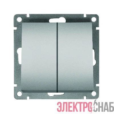 Выключатель 2-кл. СП Афина 10А IP20 механизм серебр. Universal A0023-S