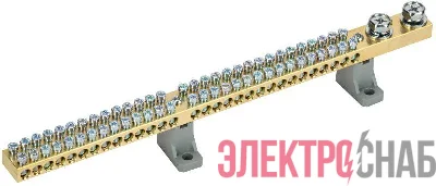 Шина нулевая N на двух угловых изоляторах 200А ШНИ-10х18-60-L2-С IEK YNN30-60-C2-K03