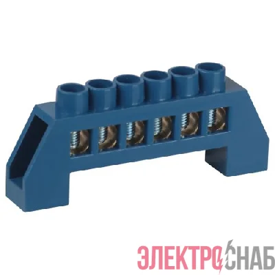 Шина N ноль в изоляторе ШНИ-8х12-6-Д син. NO-224-62 Эра Б0062949